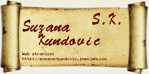 Suzana Kundović vizit kartica